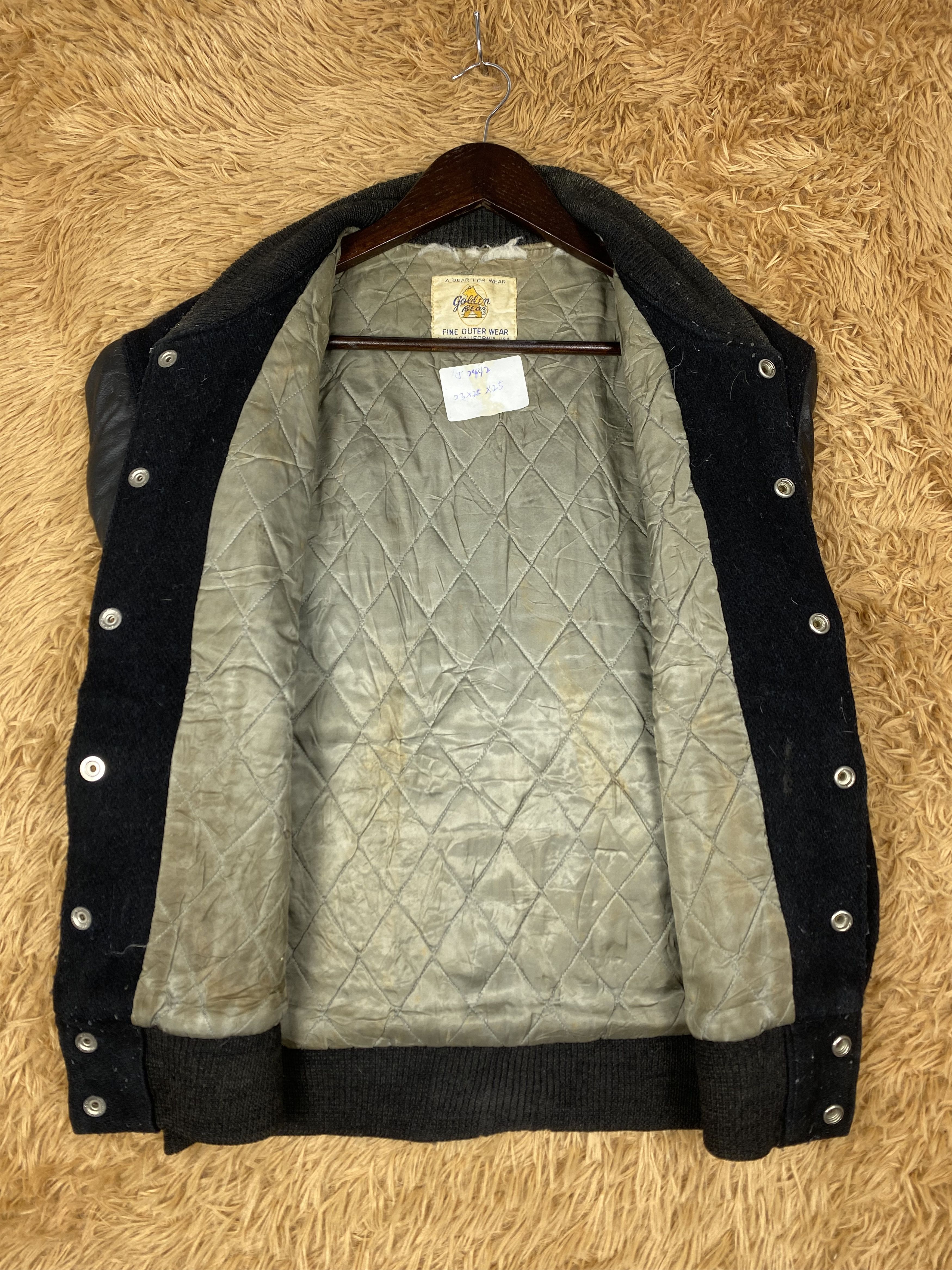 Golden Bear Vintage Golden Bear Sleeve Leather Varsity Jacket DJ0442 Size US M / EU 48-50 / 2 - 6 Thumbnail