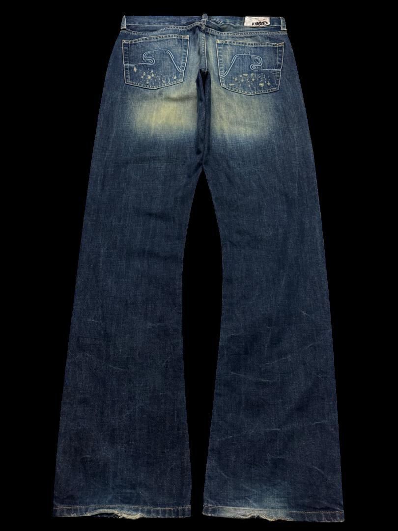 Vintage FLARE 90s Insane Japanese Rafter Rusty Mudwash Distressed Size US 31 - 15 Thumbnail