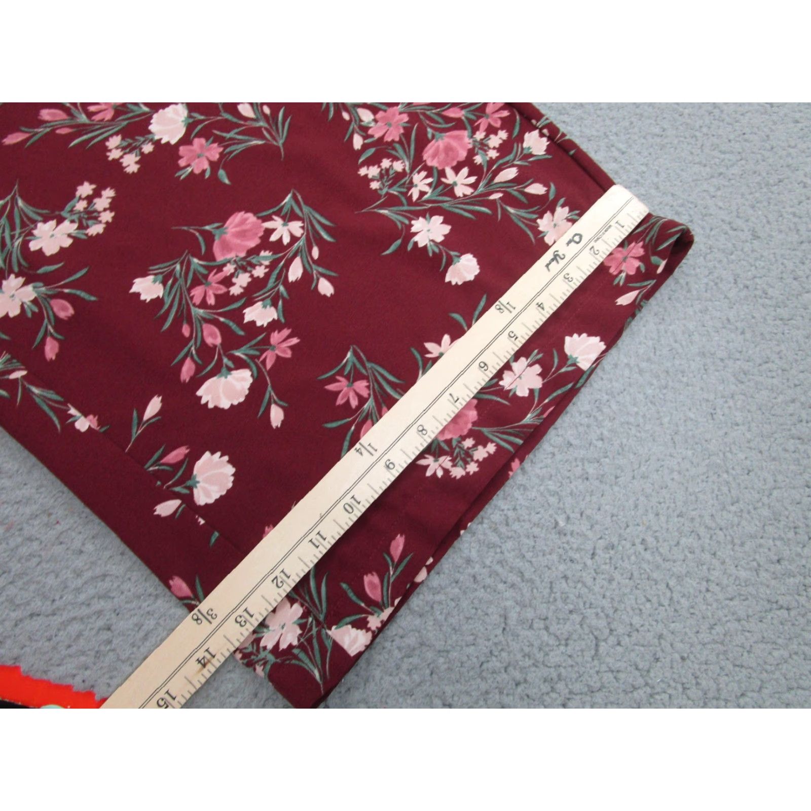 Torrid Torrid Dress Pants Womens 1 Red Floral Wide Leg Belted Elastic Waist Pull On Size 25" / US 0 / IT 36 - 6 Thumbnail