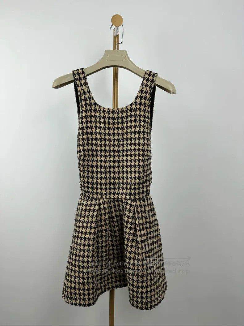 Dior Dior Light brown retro check silk vest dress Size XS / US 0-2 / IT 36-38 - 1 Thumbnail