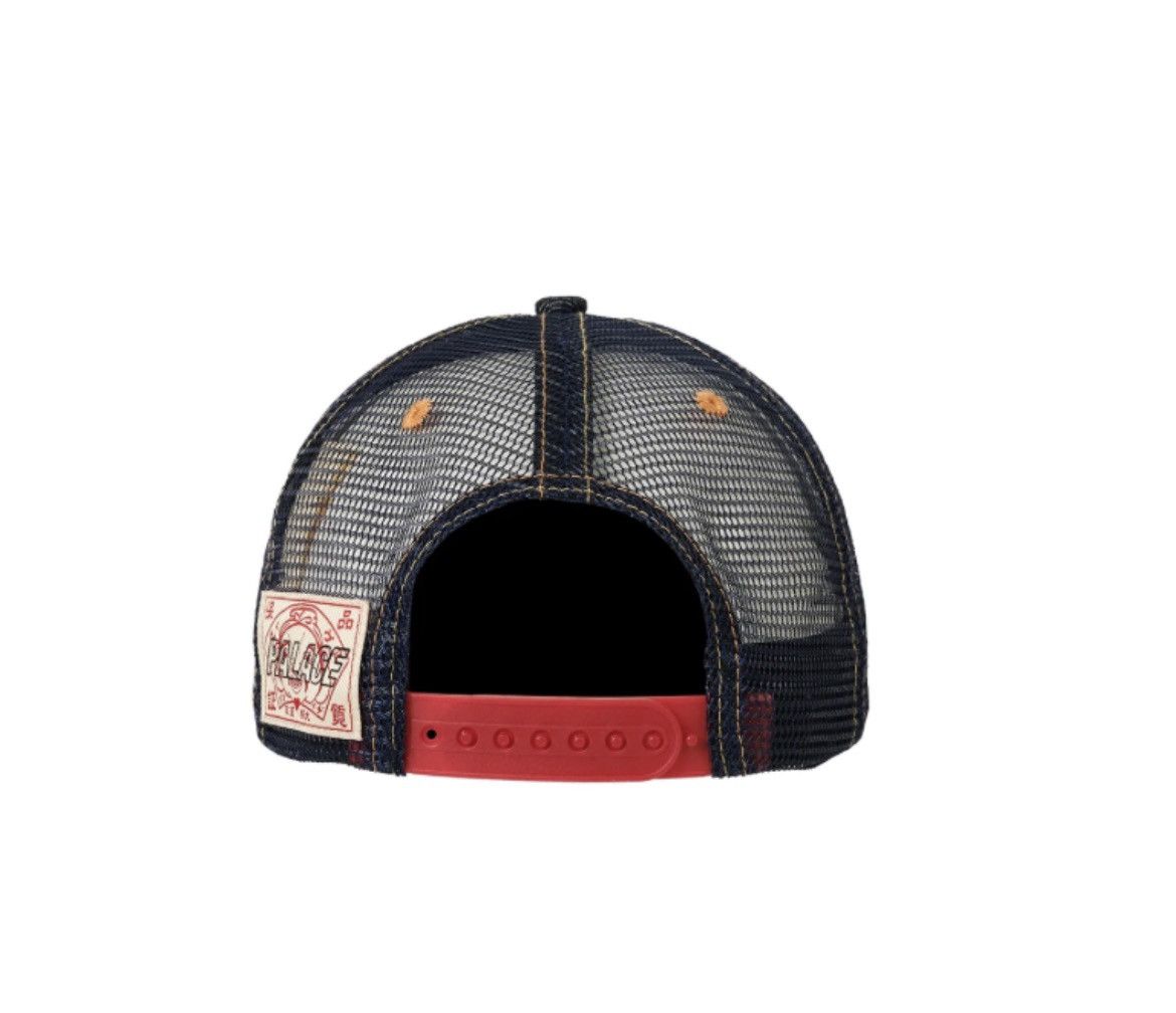 Evisu × Palace Palace Evisu Dice Mesh Trucker Hat Raw Denim Size ONE SIZE - 2 Thumbnail