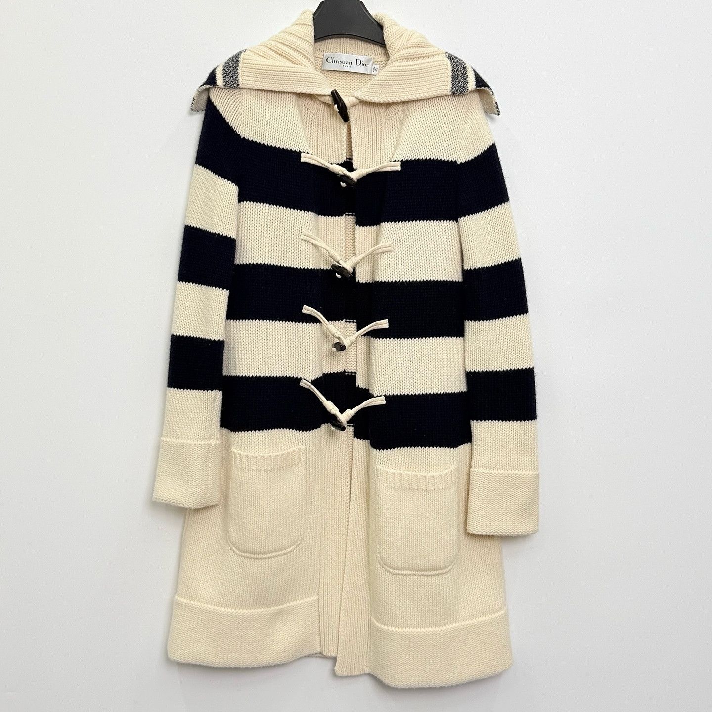 Dior Dior Striped Toggle Knit Coat Size 36 Size XS / US 0-2 / IT 36-38 - 1 Thumbnail