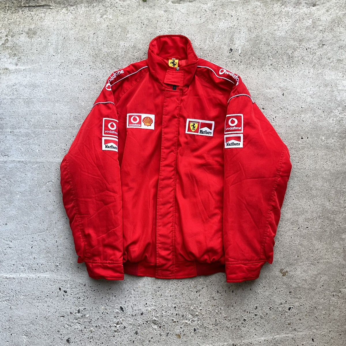 image of Ferrari X Malboro Racing Light Jacket Shell Vodafone in Red, Men's (Size XL)