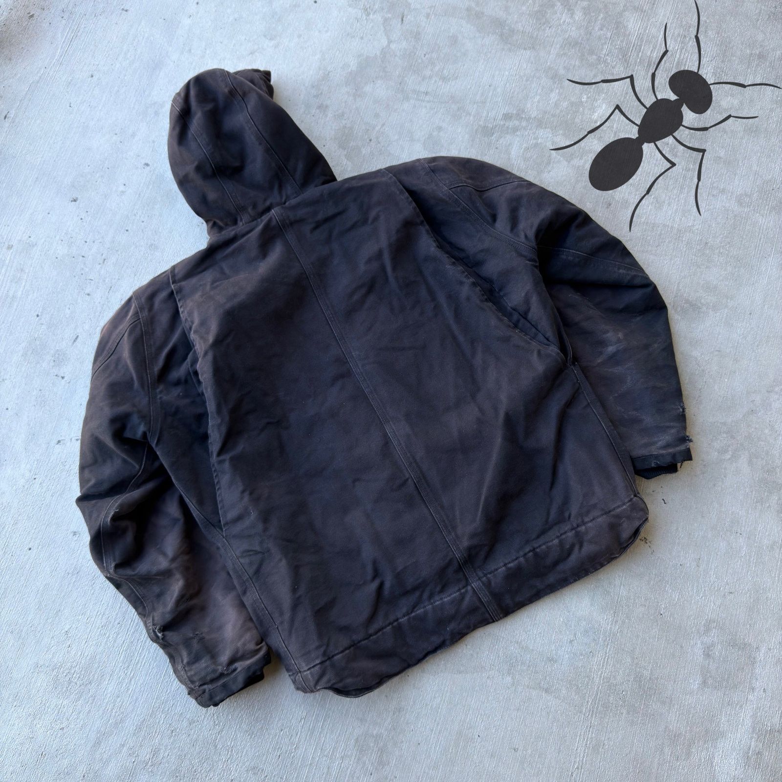 Carhartt × Vintage Carhartt black hooded button up work wear jacket Size US M / EU 48-50 / 2 - 6 Thumbnail