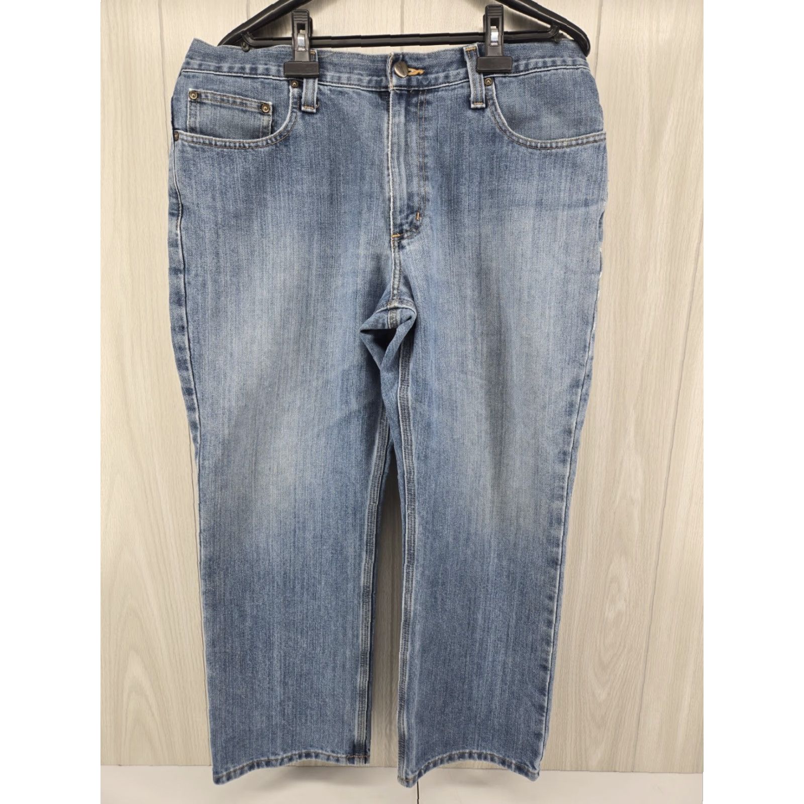 Carhartt VINTAGE Carhartt Jeans Mens 36x28 Blue Relaxed Fit Straight Workwear 101483-980 Size US 36 / EU 52 - 2 Thumbnail