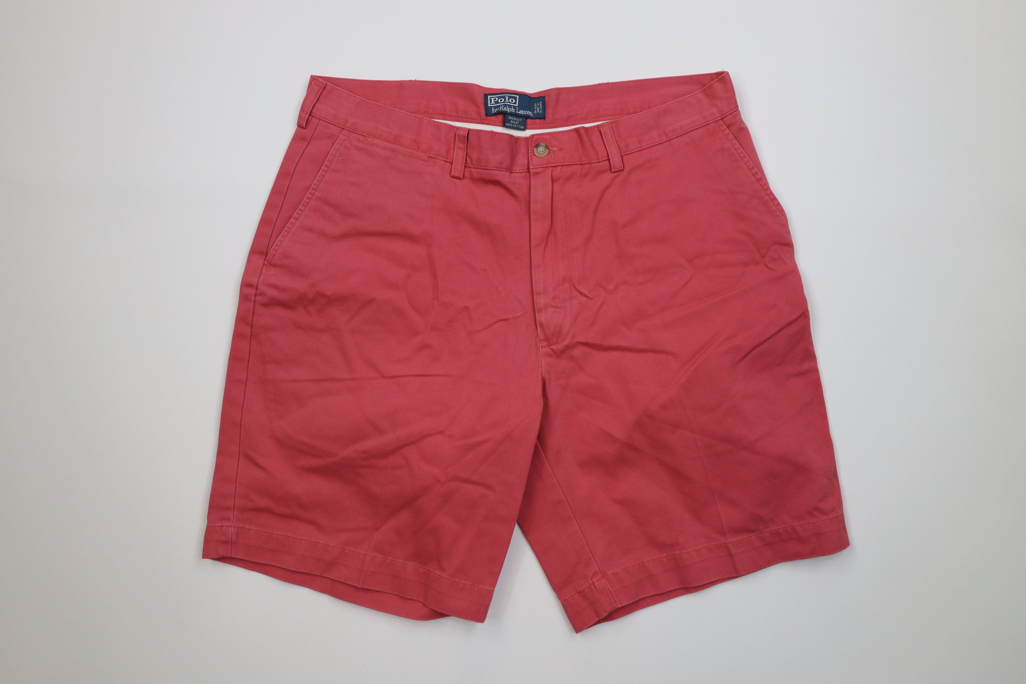 Ralph Lauren Vintage 90s Ralph Lauren Above Knee Chino Shorts Pink Cotton Size US 36 / EU 52 - 1 Thumbnail