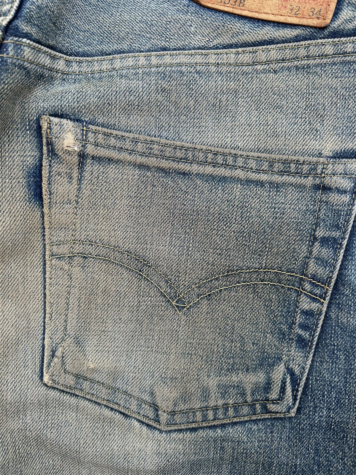 Kapital Vintage Levis Big E Selvedge Rusty Distressed Denim Jeans Size US 32 / EU 48 - 13 Thumbnail