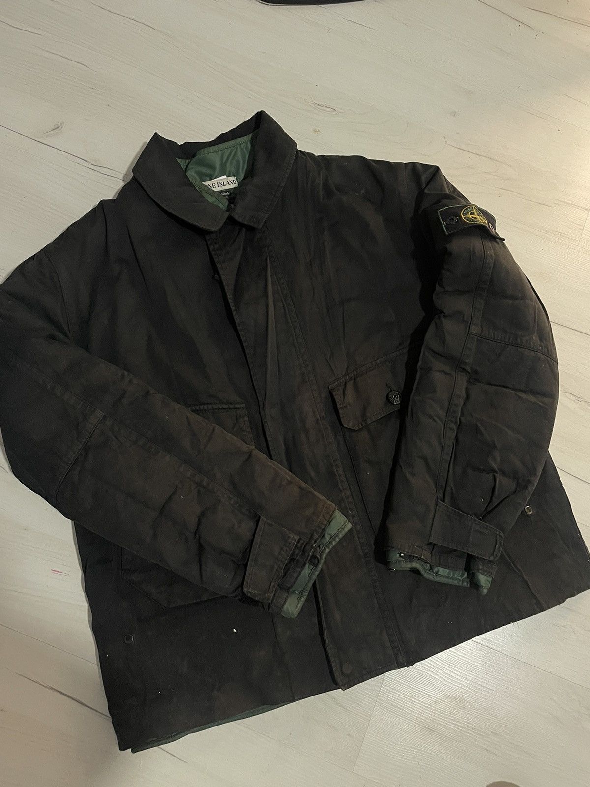 ジャケット・アウター 90s Green Edge STONE  RASO GOMMATO 90s Green Edge STONE ISLAND RASO GOMMATO 1997 Stone Island RASSO