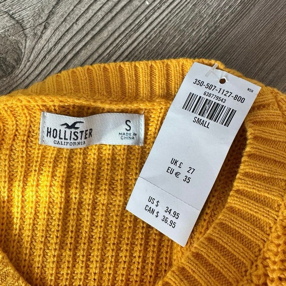 Hollister hollister mustard yellow knit long sleeve sweater Size S / US 4 / IT 40 - 3 Thumbnail