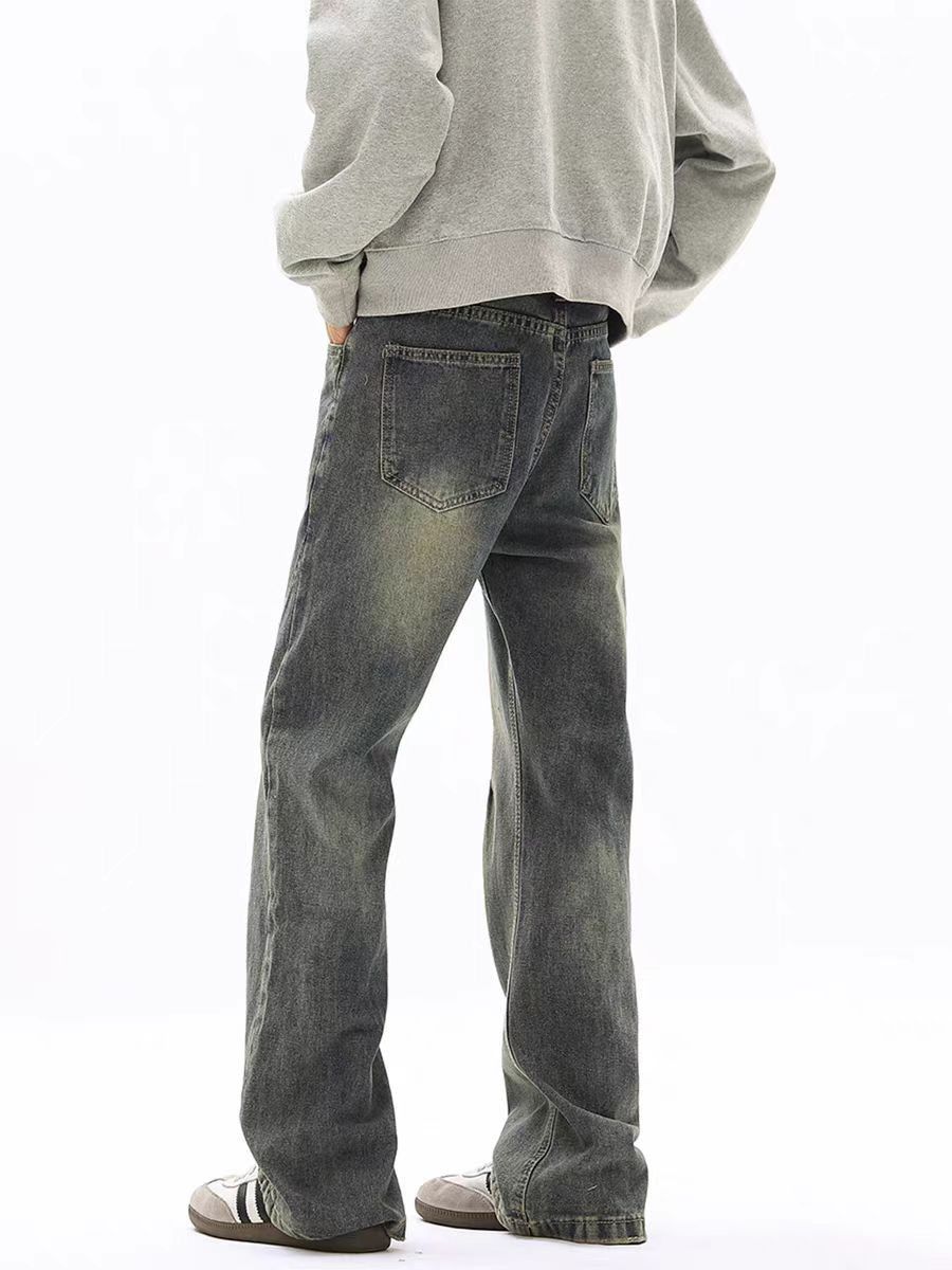 Japanese Brand × Jean Vintage washed whiskering straight-leg jeans Size US 30 / EU 46 - 4 Thumbnail