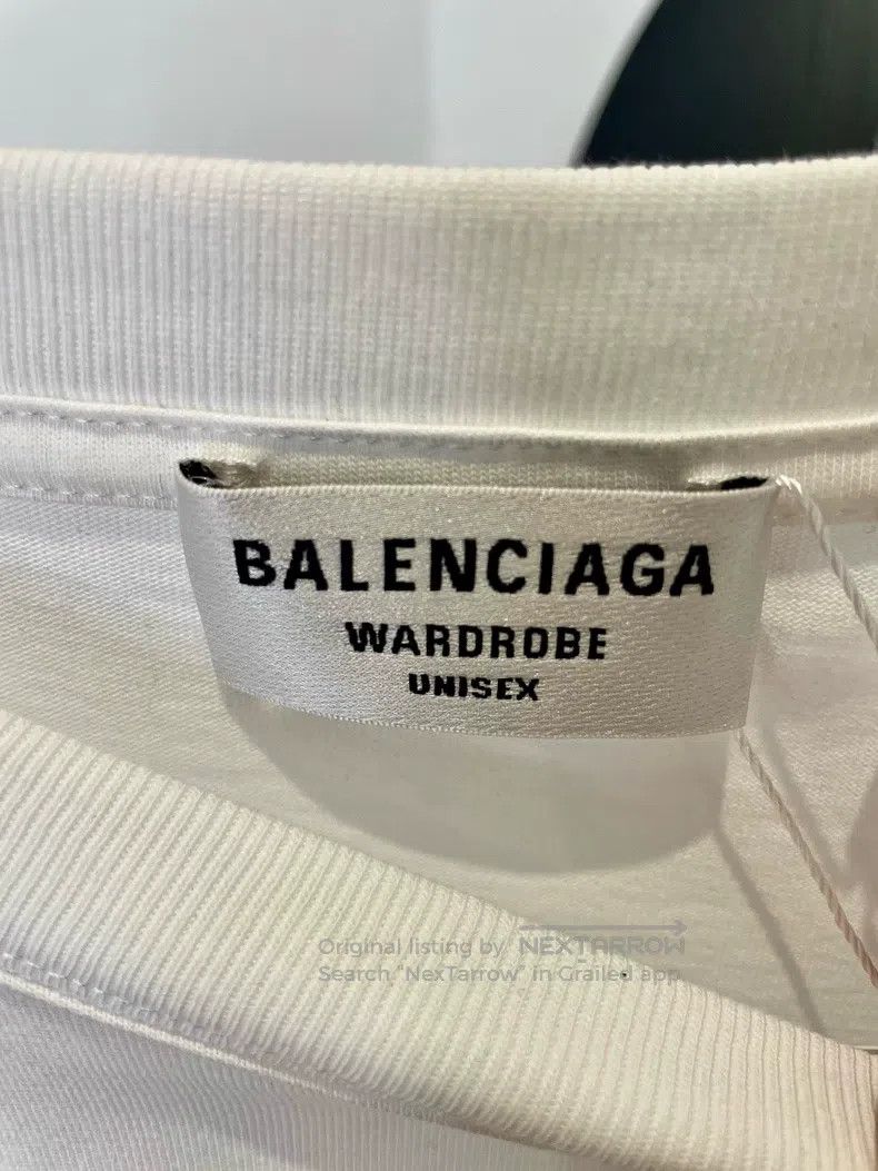 Balenciaga Balenciaga Smiling Face Printed Casual Long Sleeve White T Size US M / EU 48-50 / 2 - 3 Thumbnail