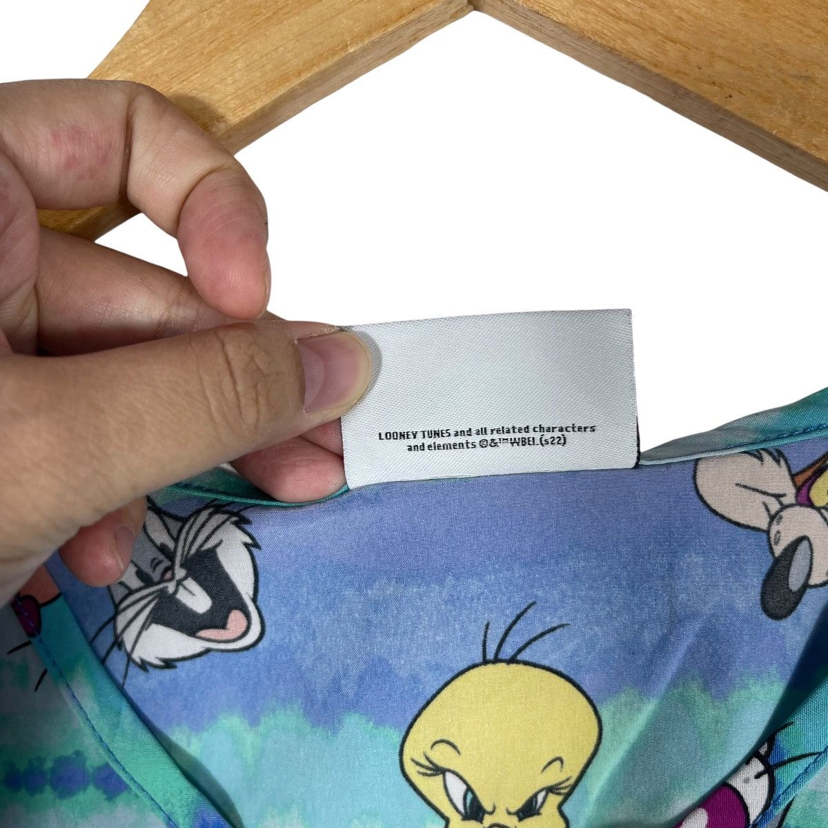 Vintage Looney Tunes All Over Print Scrub Top Tweety Bugs Bunny Size M / US 6-8 / IT 42-44 - 6 Thumbnail
