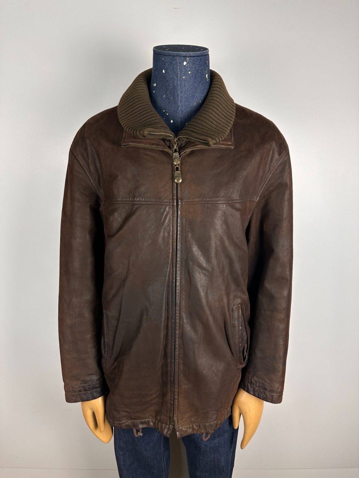 Paul & Shark Paul & Shark Vintage Men’s Leather Jacket Brown Mens Size L Size US L / EU 52-54 / 3 - 1 Thumbnail