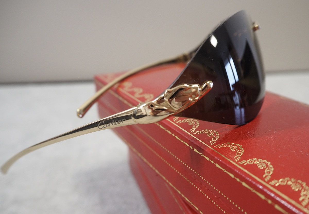 Cartier Cartier Panther gold tone sunglasses Size ONE SIZE - 3 Thumbnail