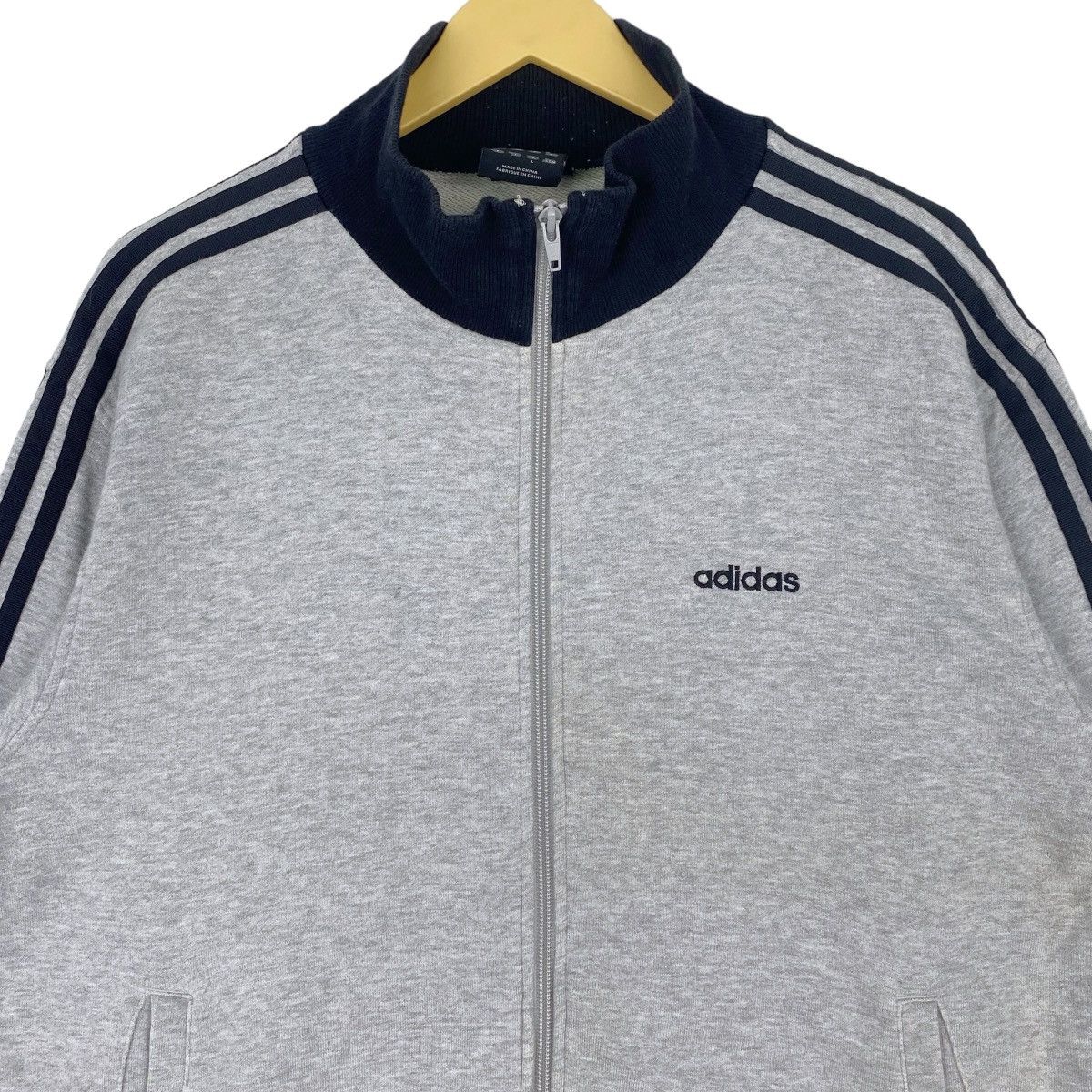 Adidas Adidas Big Strips 3 Line Jacket Sweatshirt Full Zipper Size US XL / EU 56 / 4 - 2 Thumbnail