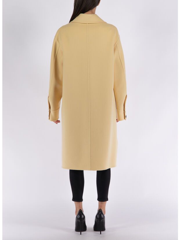 Jil Sander o1loc1c0426 Cappotto Relaxed Double Face Coat in Yellow Size L / US 10 / IT 46 - 3 Thumbnail