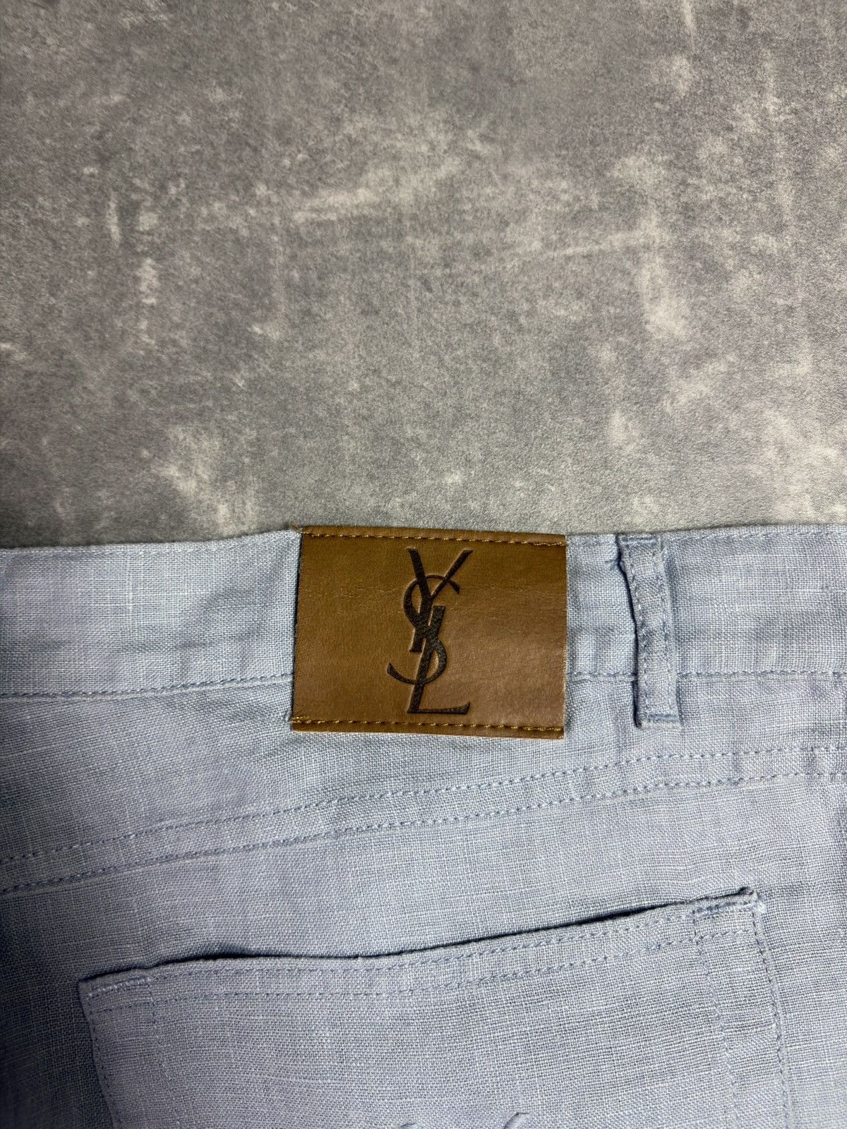 Yves Saint Laurent 100% Linen Rare Yves Saint Laurent YSL Logo Pants 38 Size US 38 / EU 54 - 7 Thumbnail