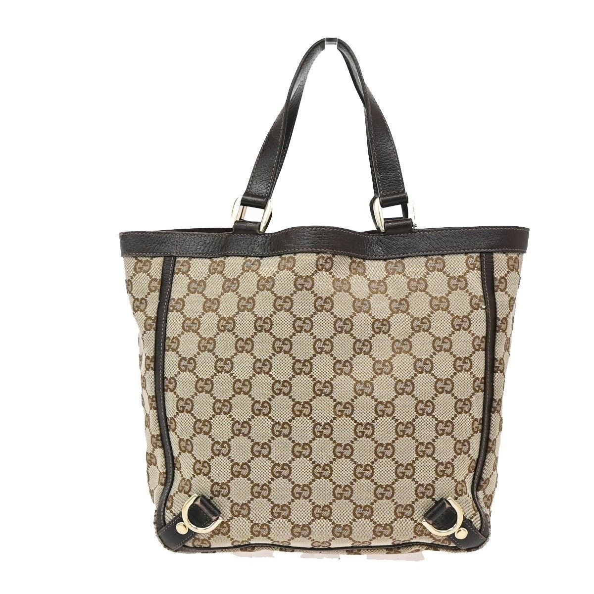 Gucci GG Canvas Abbey D-ring Tote Brown