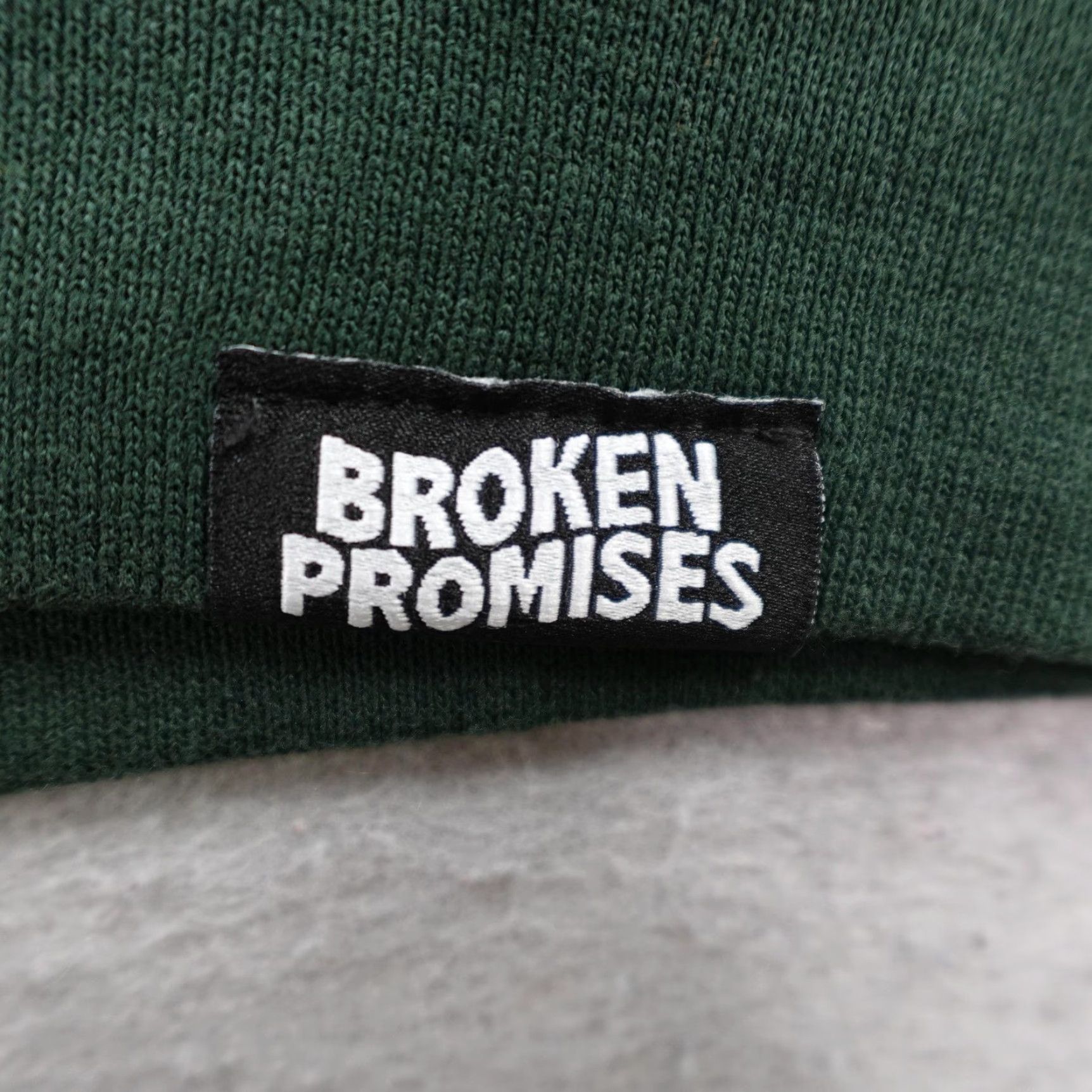Broken Promises Co. Broken Promises Hoodie Mens Medium Green Full Zip Graphic Print Casino Poker Flames Size US M / EU 48-50 / 2 - 6 Thumbnail