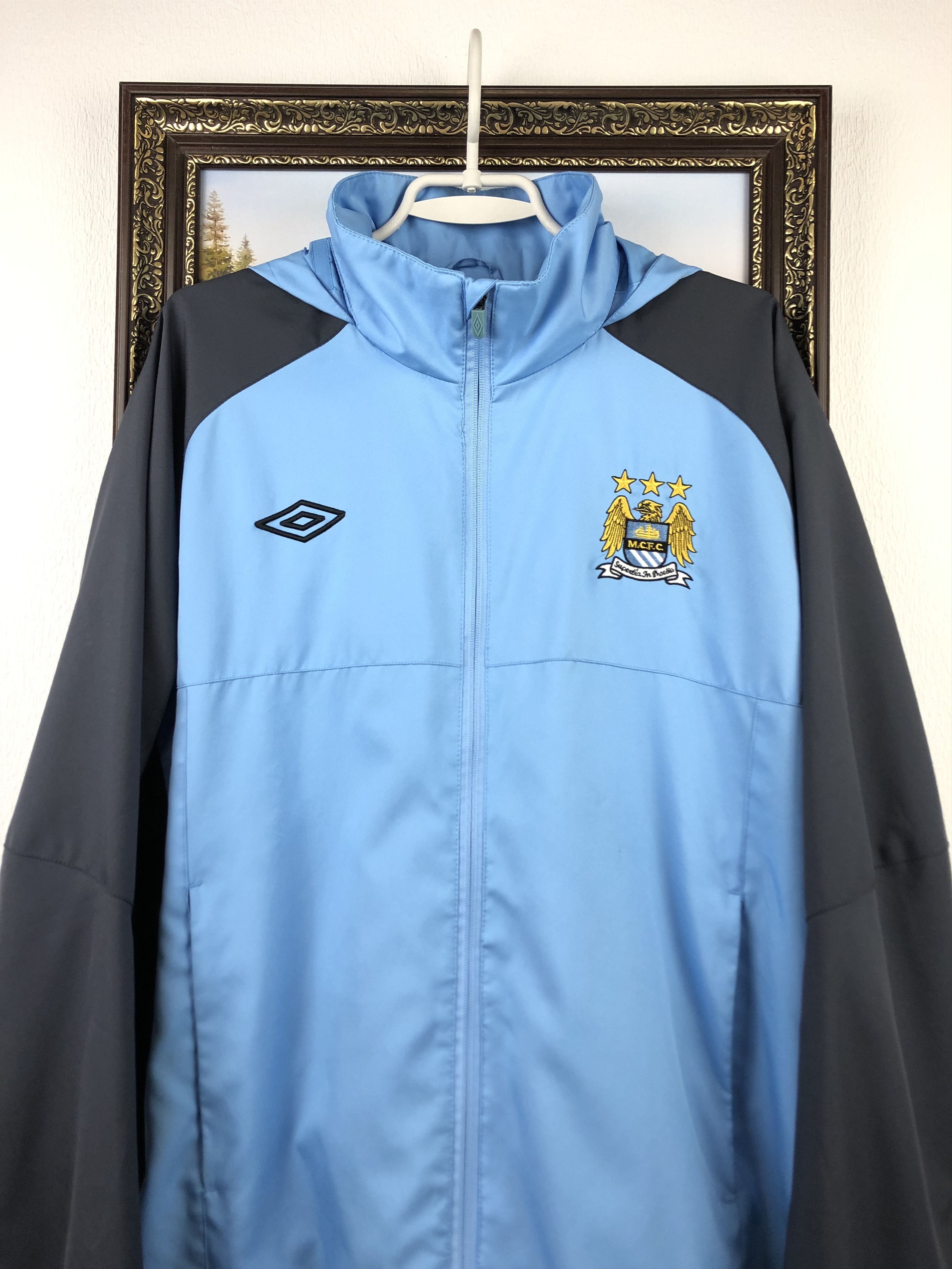 Nike Vintage Manchester City Football Jacket Windbreaker Blue Size US XL / EU 56 / 4 - 2 Thumbnail