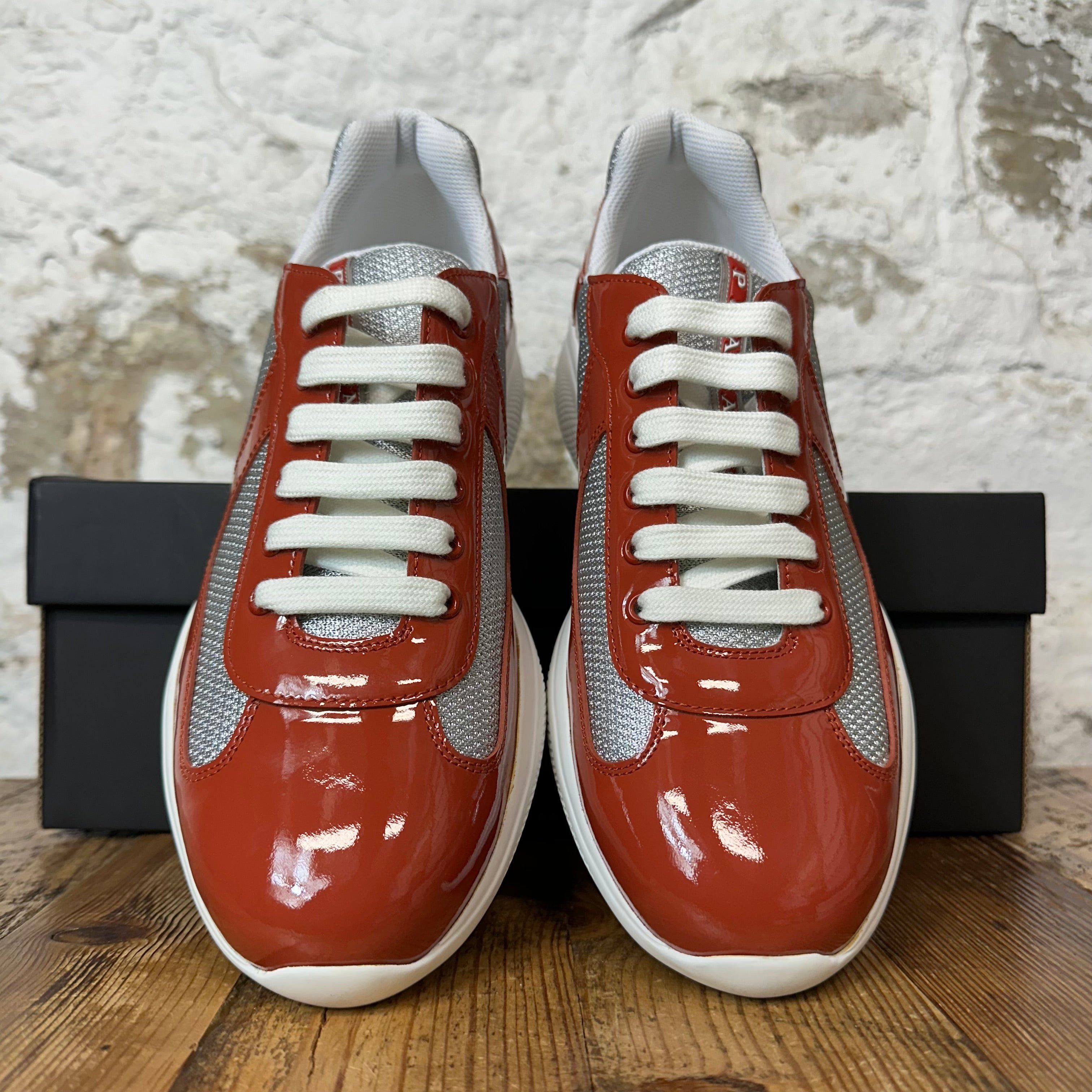 Prada Prada Americas Cup Rame Red Patent Sneaker Size 8 NEW Size US 8 / EU 41 - 3 Thumbnail