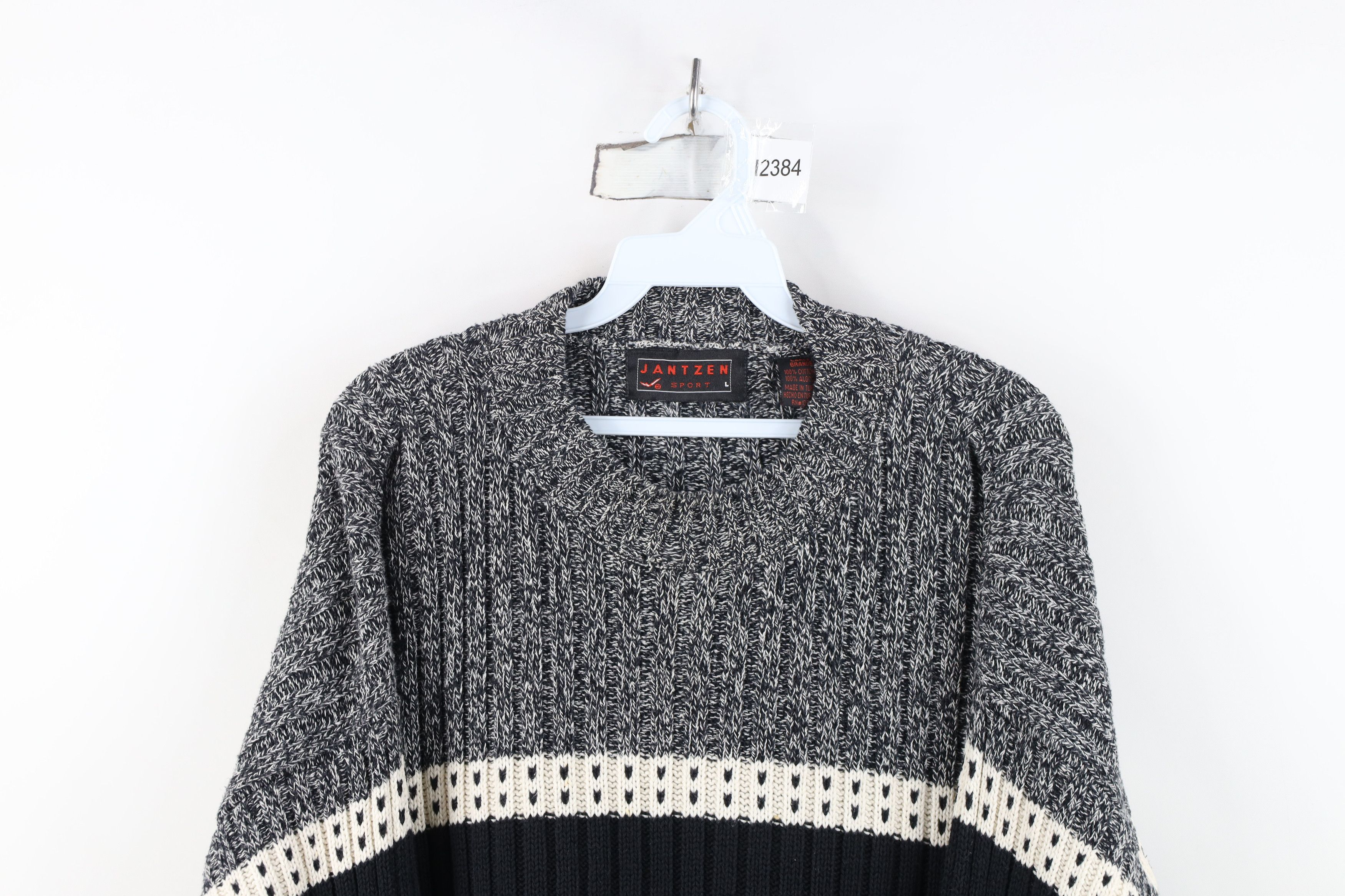 Vintage Vintage 90s Streetwear Chunky Cotton Ribbed Knit Sweater Size US L / EU 52-54 / 3 - 2 Thumbnail