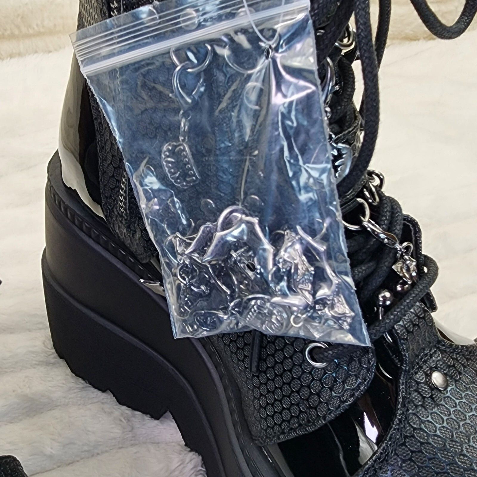 Other Shaker 66 Black Matte / Patent Platform 4.5" Wedge Heel Char Size US 11 / IT 41 - 4 Thumbnail