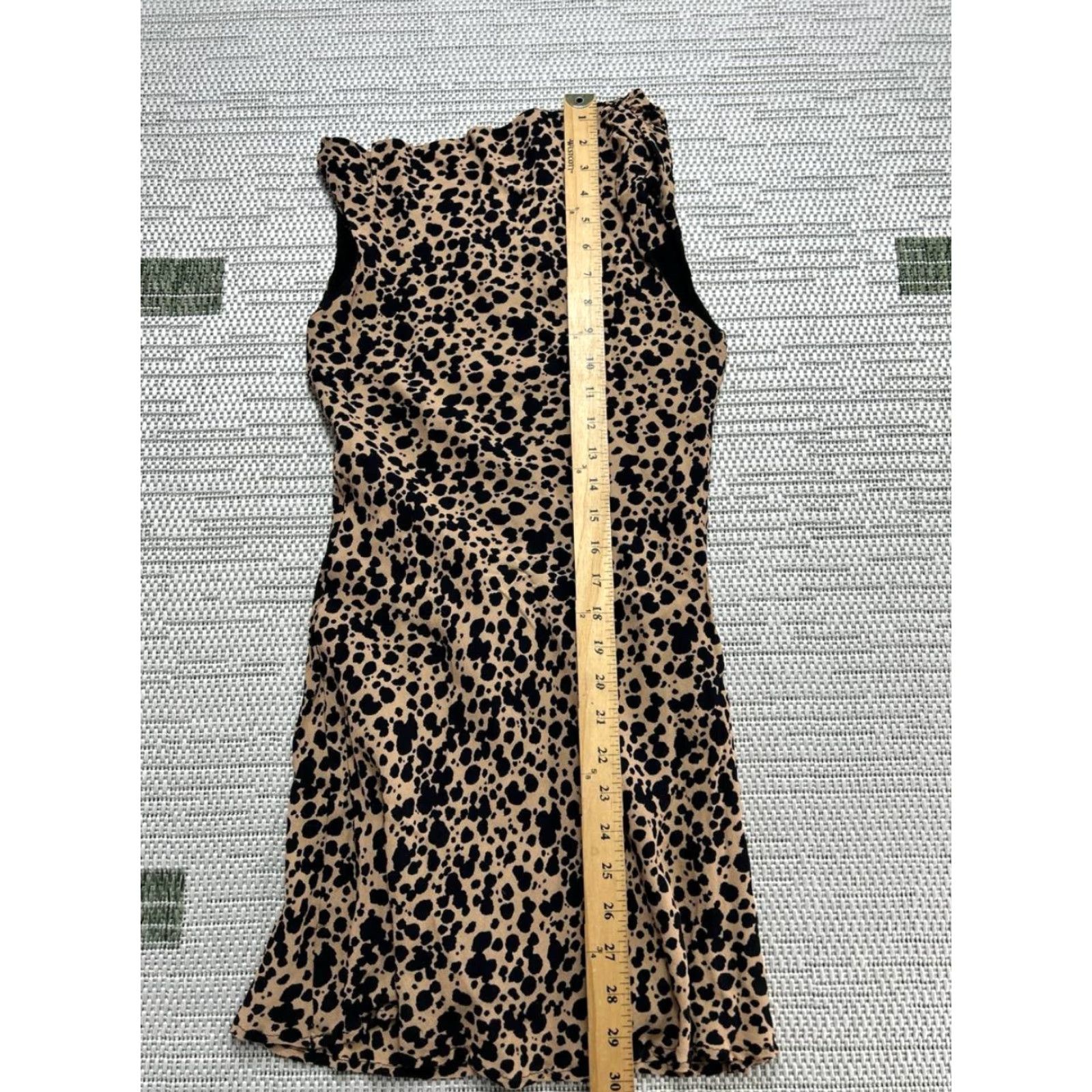 Reformation Reformation Dress Womens 4 Brown Black Bodycon Sleeveless Crew Zip Short Vintage No Size S / US 4 / IT 40 - 7 Thumbnail