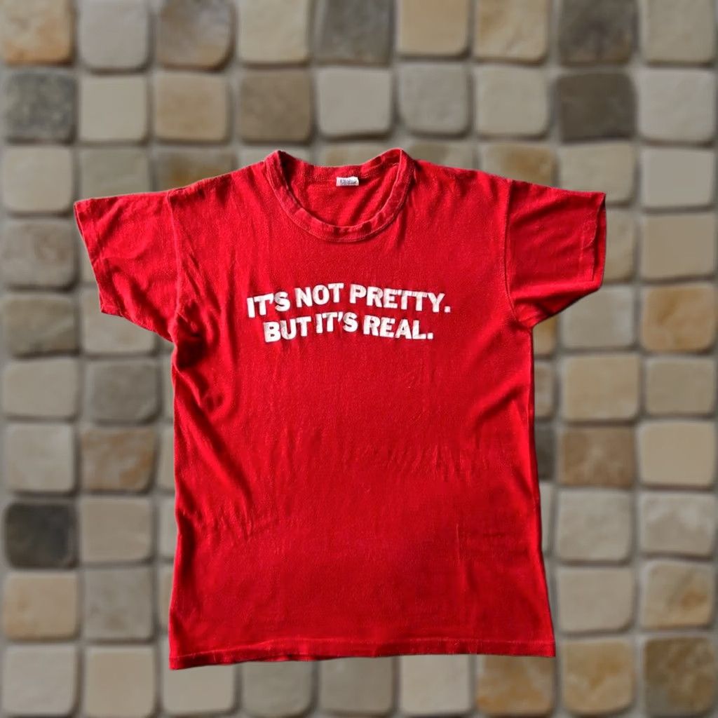 Russell Athletic VINTAGE Russell Athletic Sportswear Red Graphic Message T-Shirt L Made in USA 70s 80s Size US L / EU 52-54 / 3 - 1 Thumbnail