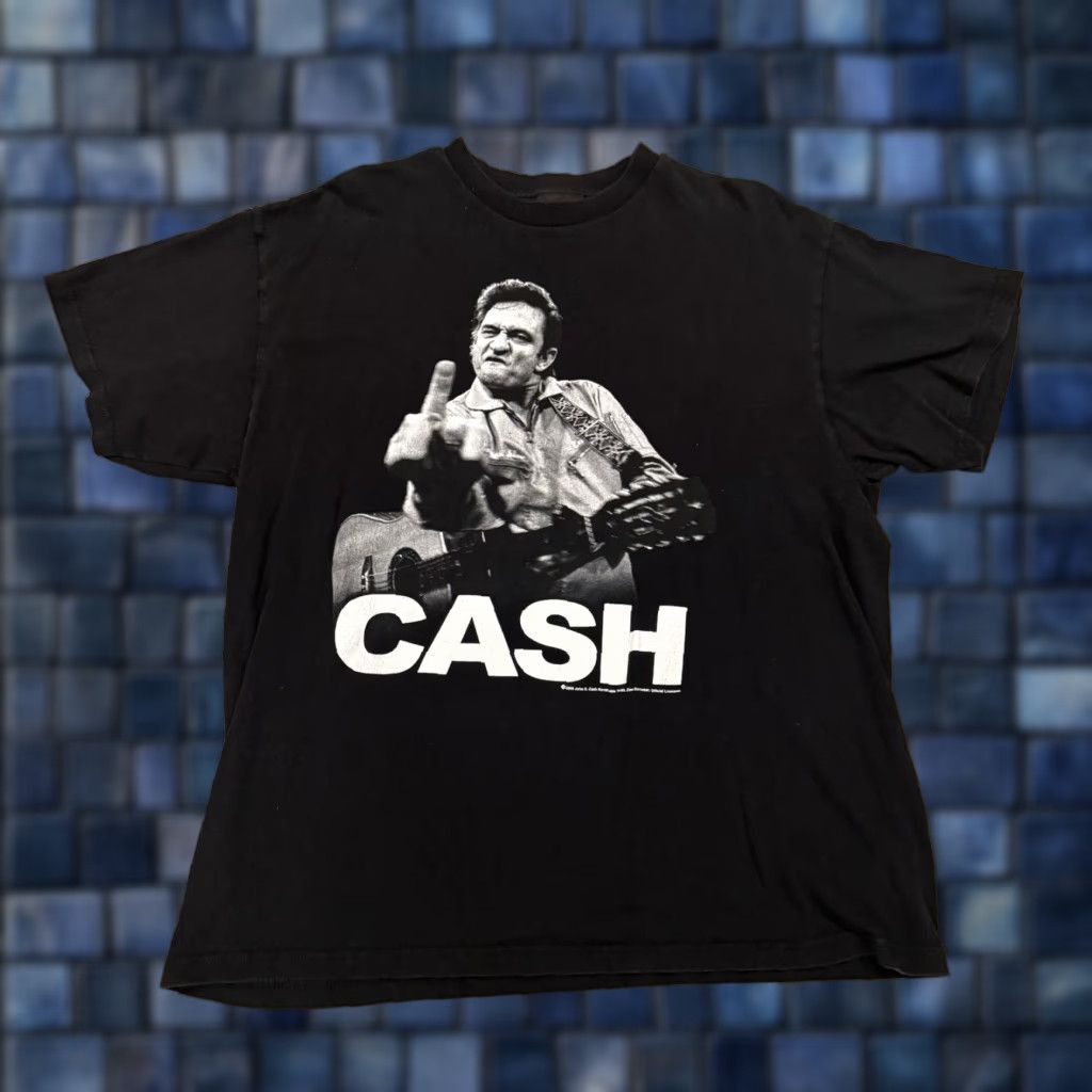 Vintage VINTAGE Y2K Johnny Cash Zion Rootswear Black Shirt Graphic 2009 Mens XL T-Shirt Size US XL / EU 56 / 4 - 1 Thumbnail