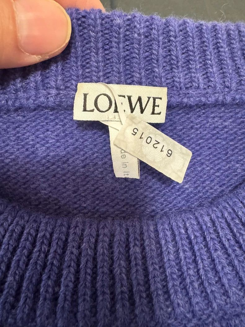 Loewe Loewe Water drill purple sweater Size L / US 10 / IT 46 - 4 Thumbnail