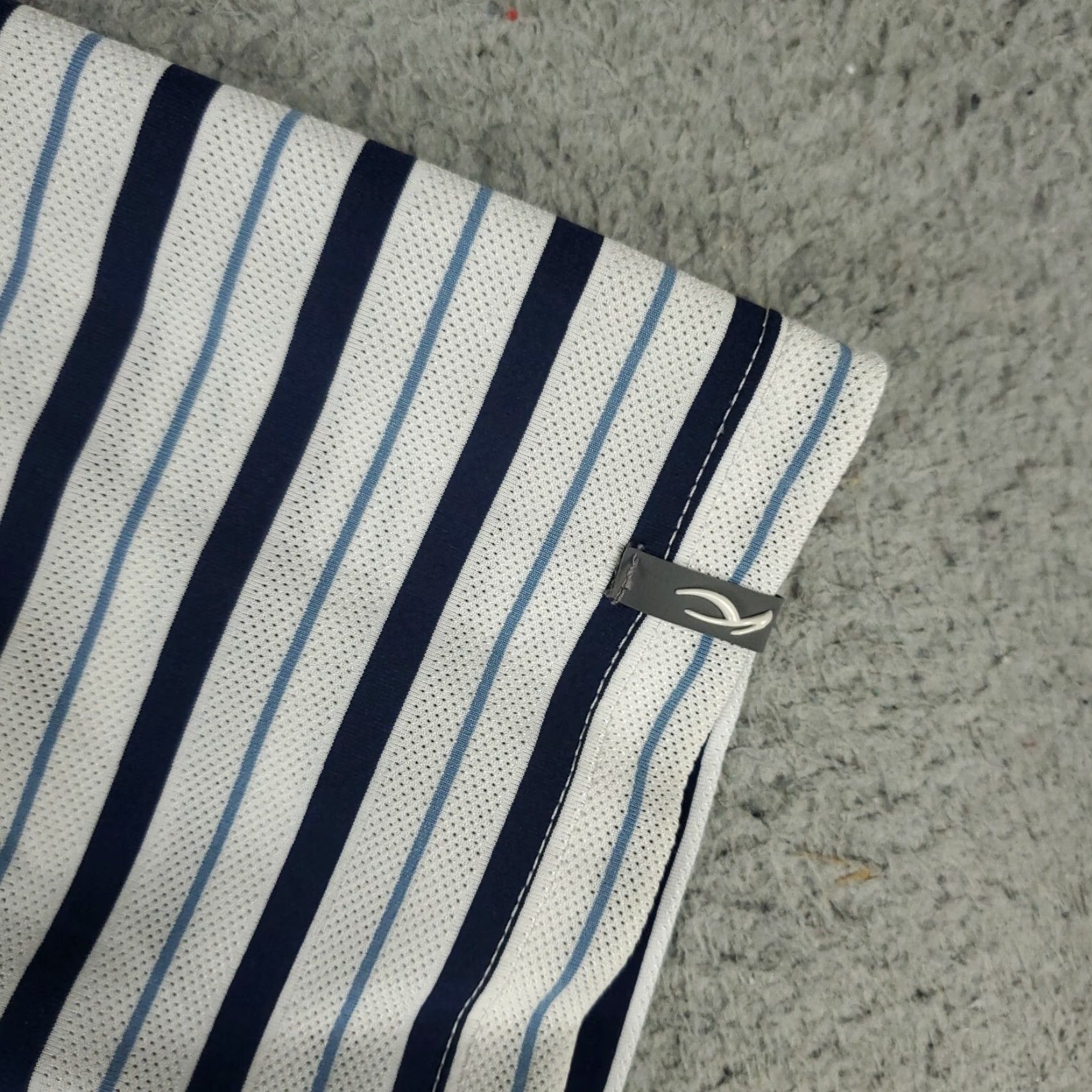 KJUS KJUS Polo Shirt Mens Size Medium 50 Blue Striped Golf Casual Short Sleeve Size US M / EU 48-50 / 2 - 4 Thumbnail