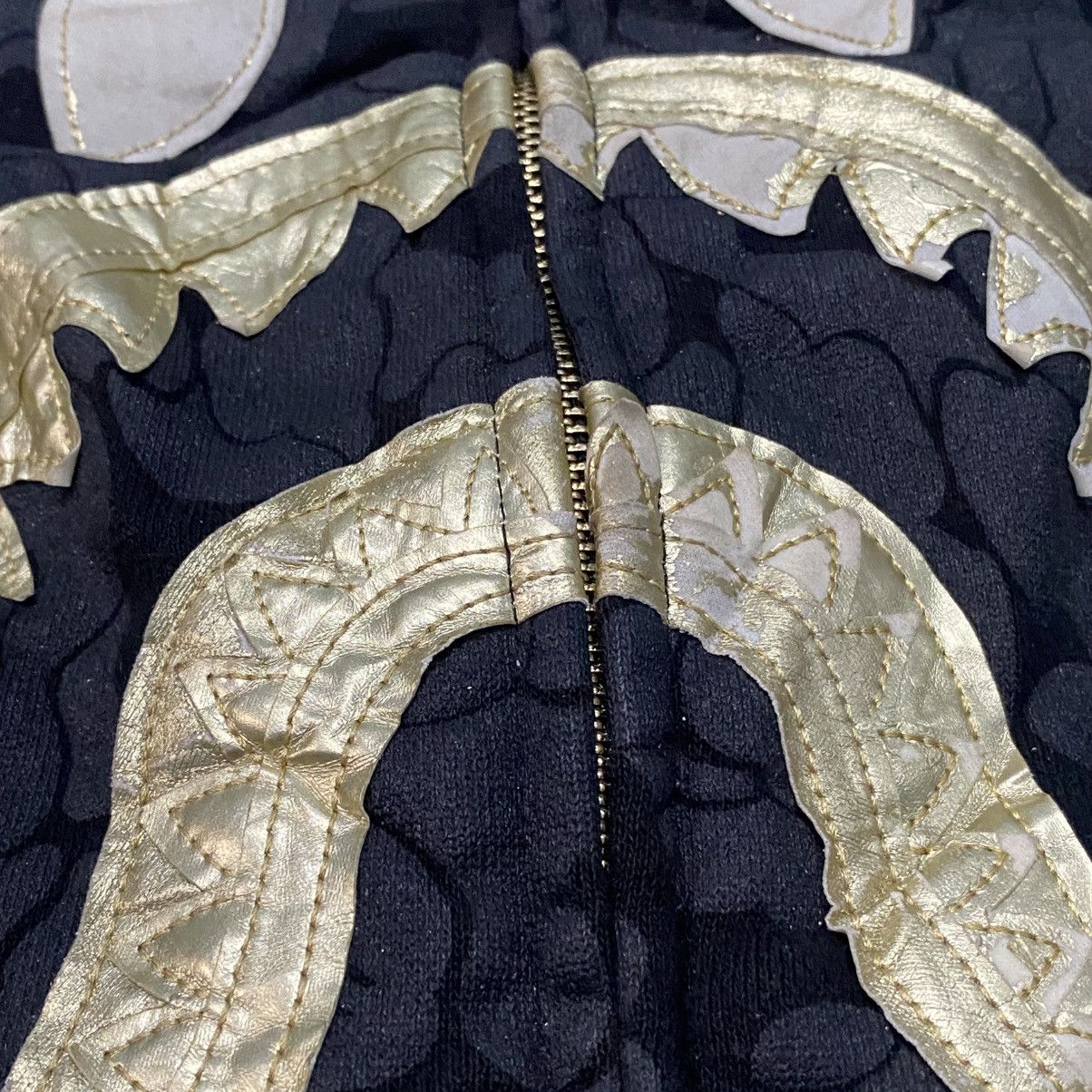Bape Bape Shark Gold Black Solid Camo Hoodie Size US XL / EU 56 / 4 - 9 Thumbnail