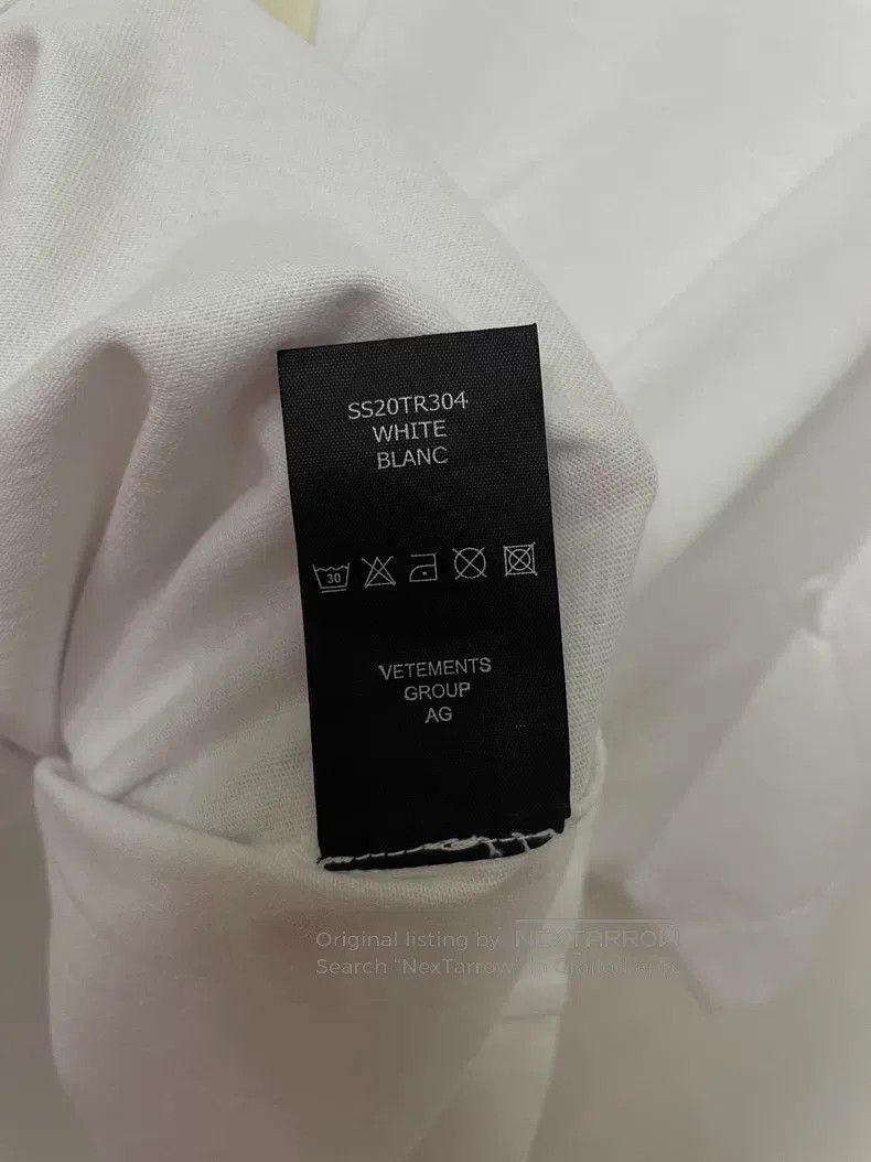 Vetements Vetements White Crew Neck Short Sleeve Size US S / EU 44-46 / 1 - 6 Thumbnail