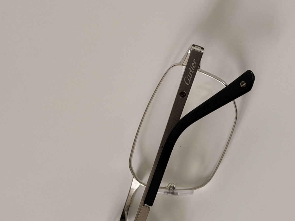 Cartier Cartier Santos Rectangle Eyeglasses Silver CT04810 XL Size ONE SIZE - 7 Thumbnail
