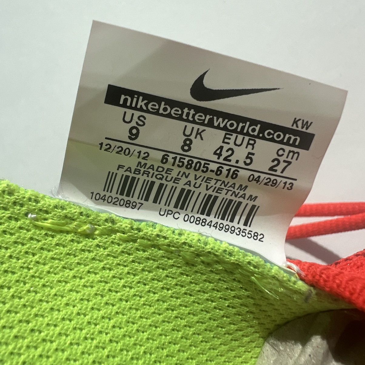 Nike Nike MEN size 9 Free Flyknitt Bright Crimson 615805 616 Size US 9 / EU 42 - 6 Thumbnail