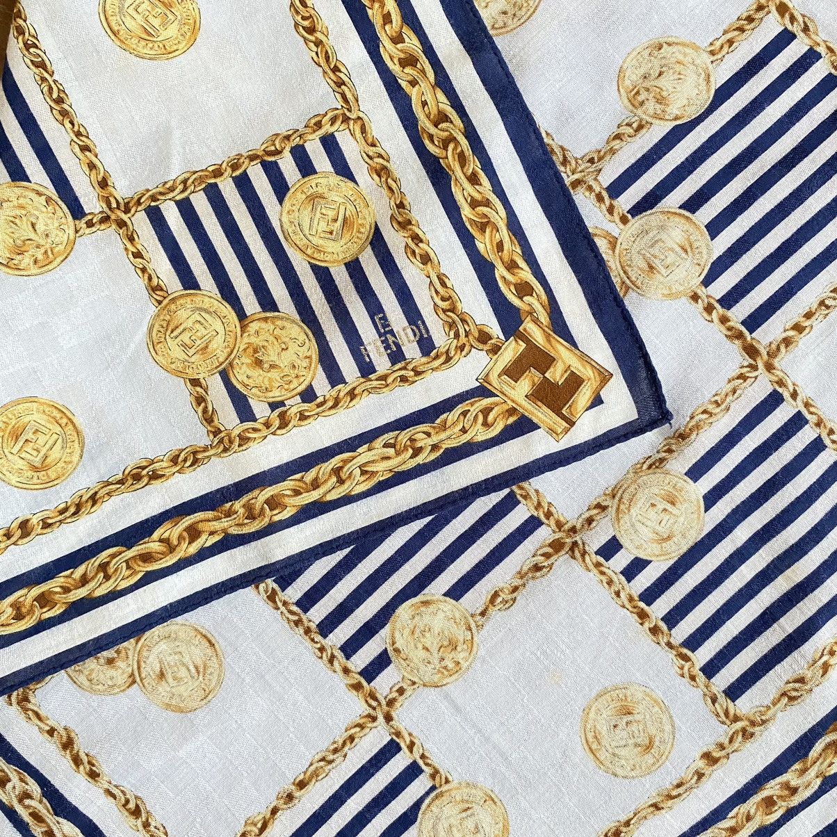 Designer Fendi Vintage Handkerchief Luxury Coins Size ONE SIZE - 7 Thumbnail
