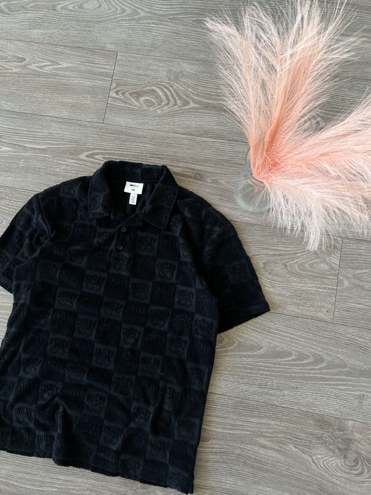 H&M × Other H&M x Smile Mens Textured Polo Shirt Tee‼️ Size US S / EU 44-46 / 1 - 5 Thumbnail