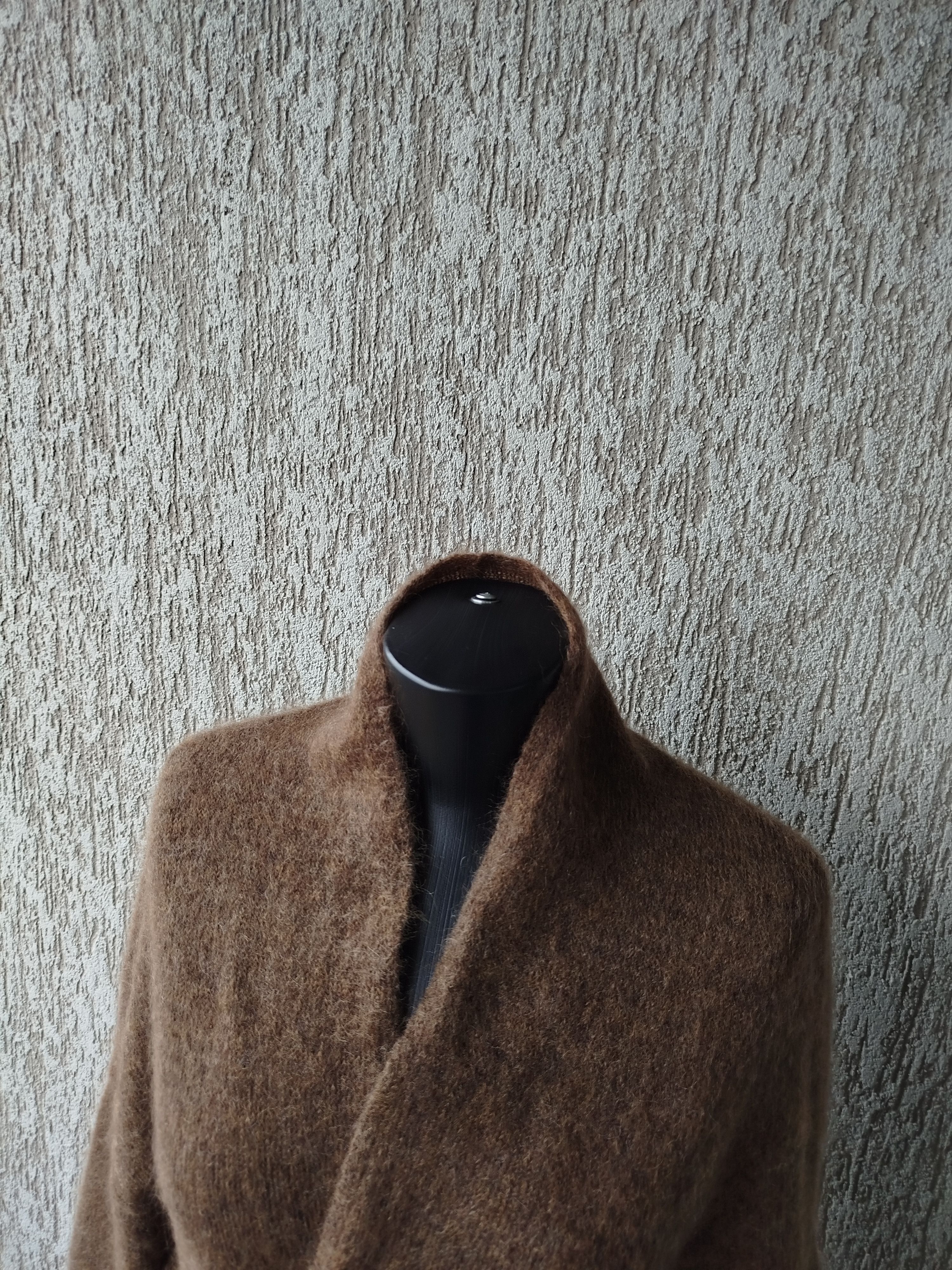 Sarah Pacini Cardigan Coat Wrap Pin Oversized Mohair Blend One Size Size ONE SIZE - 4 Thumbnail