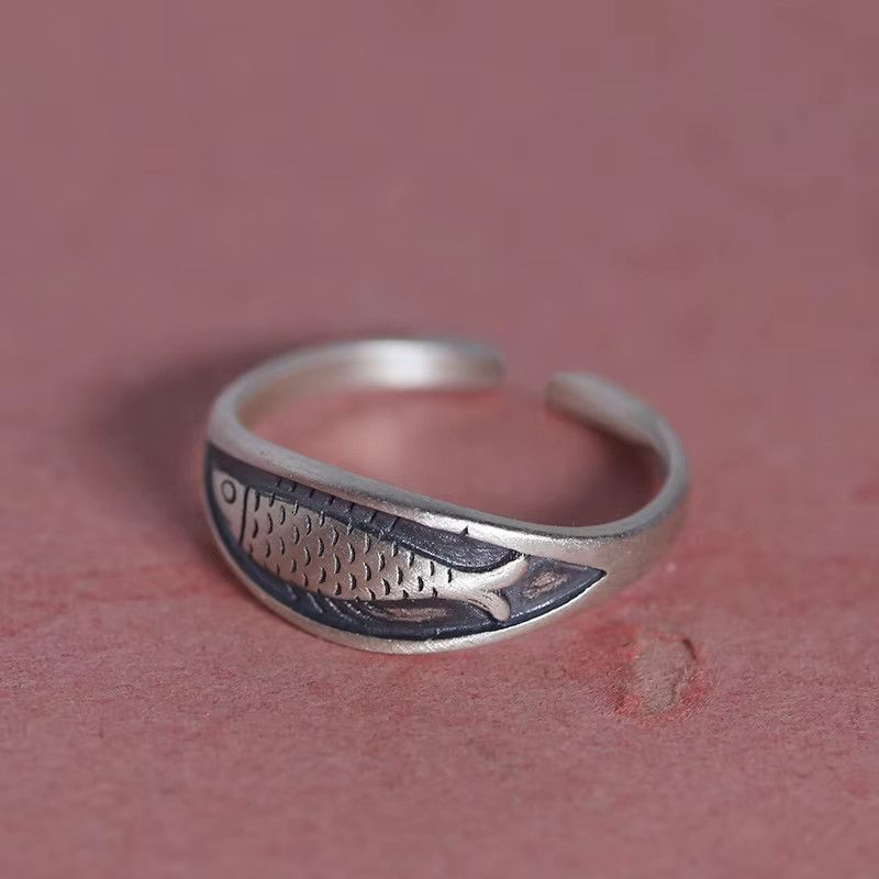 Jewelry Unique Fish Retro Rings Size ONE SIZE - 3 Thumbnail