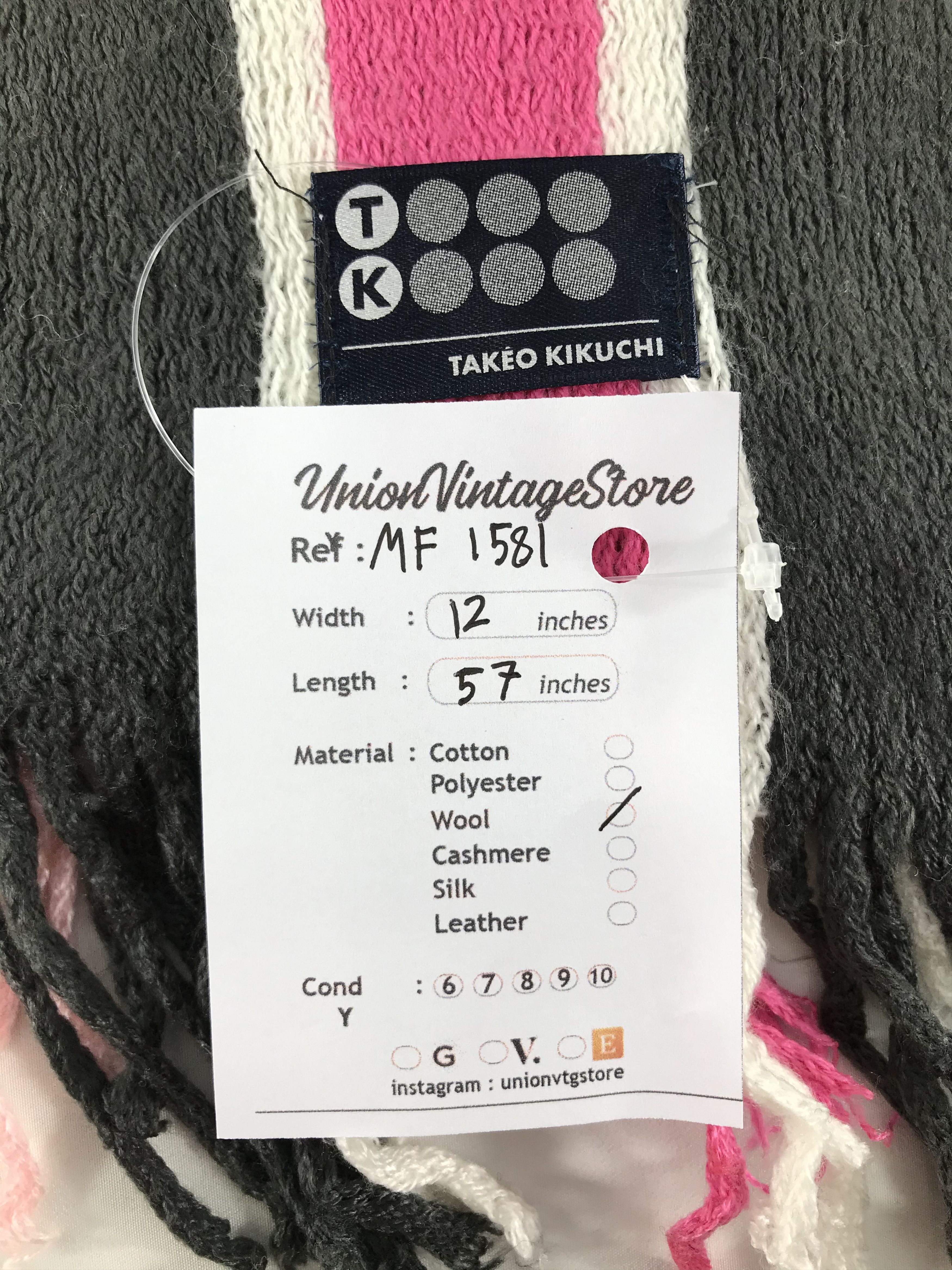 Takeo Kikuchi Vintage Takeo Kikuchi Scarf/Muffler/Neckwear MF1581 Size ONE SIZE - 4 Thumbnail