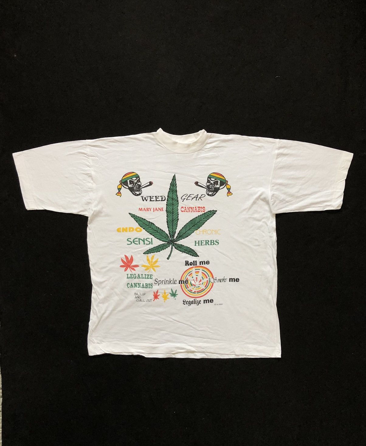 Vintage Tshirt Weed Gear Mary Jane Cannabis Rolle Me Vintage 90’s Size US XXL / EU 58 / 5 - 2 Thumbnail