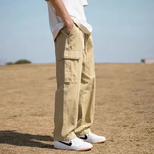 Japanese Brand Khaki High Street Vintage Loose Casual Pants Size US 31 - 6 Thumbnail
