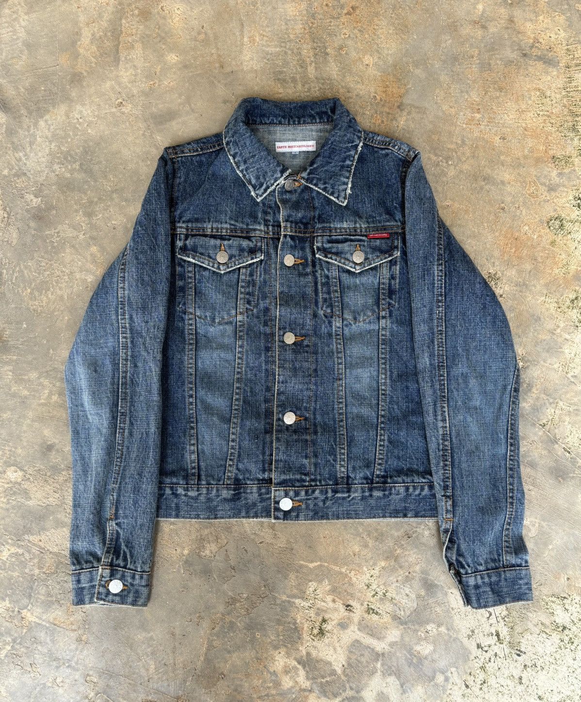 Designer Earth Music & Ecology Denim Jacket Size 1 Size M / US 6-8 / IT 42-44 - 1 Thumbnail