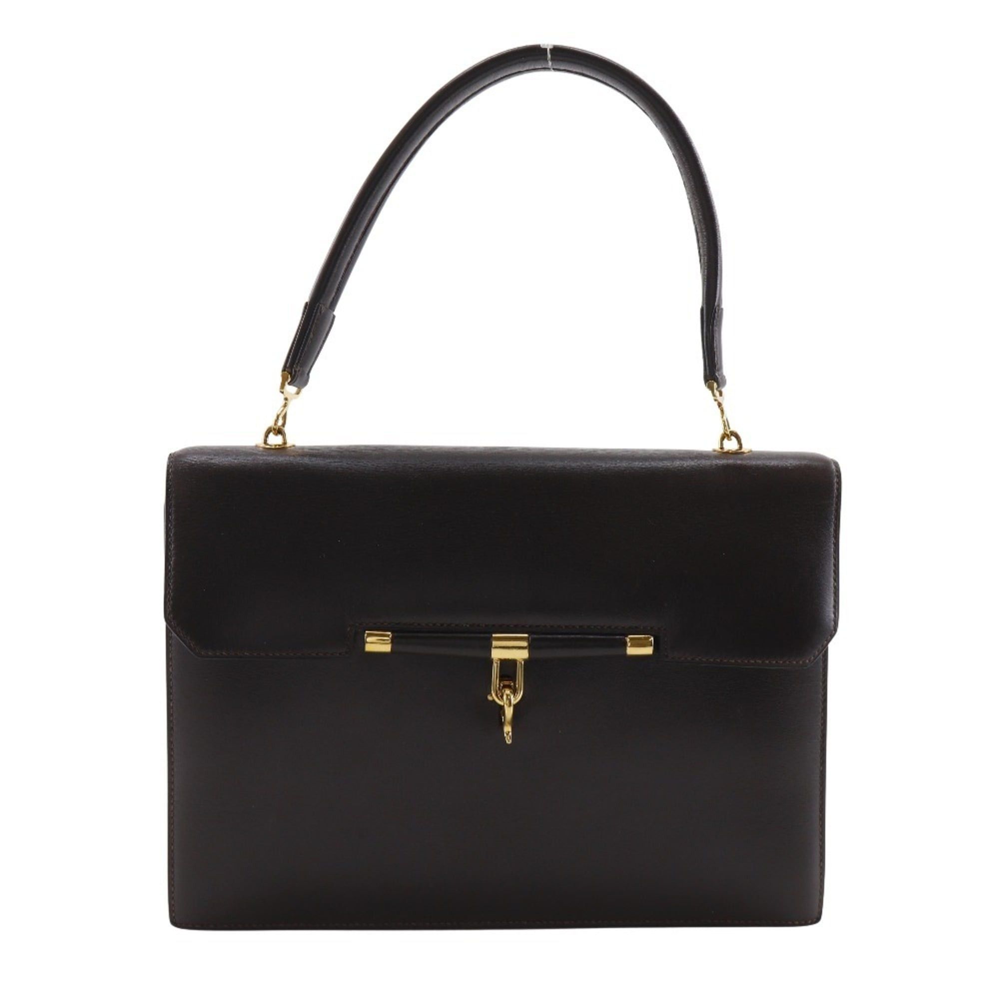 Hermes Hermes Paronniere Handbag Vintage Box Calf Brown XO A5 Flap Women's Size ONE SIZE - 1 Thumbnail