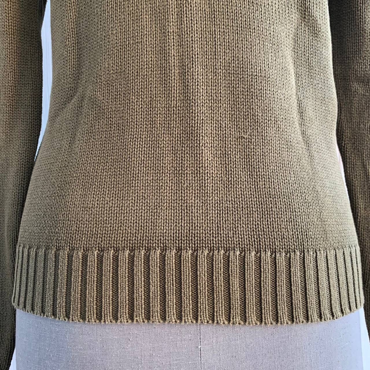 Polo Ralph Lauren × Vintage Vintage Polo Ralph Lauren Women's Green Knit Full Zip Hoodie Size S / US 4 / IT 40 - 11 Thumbnail