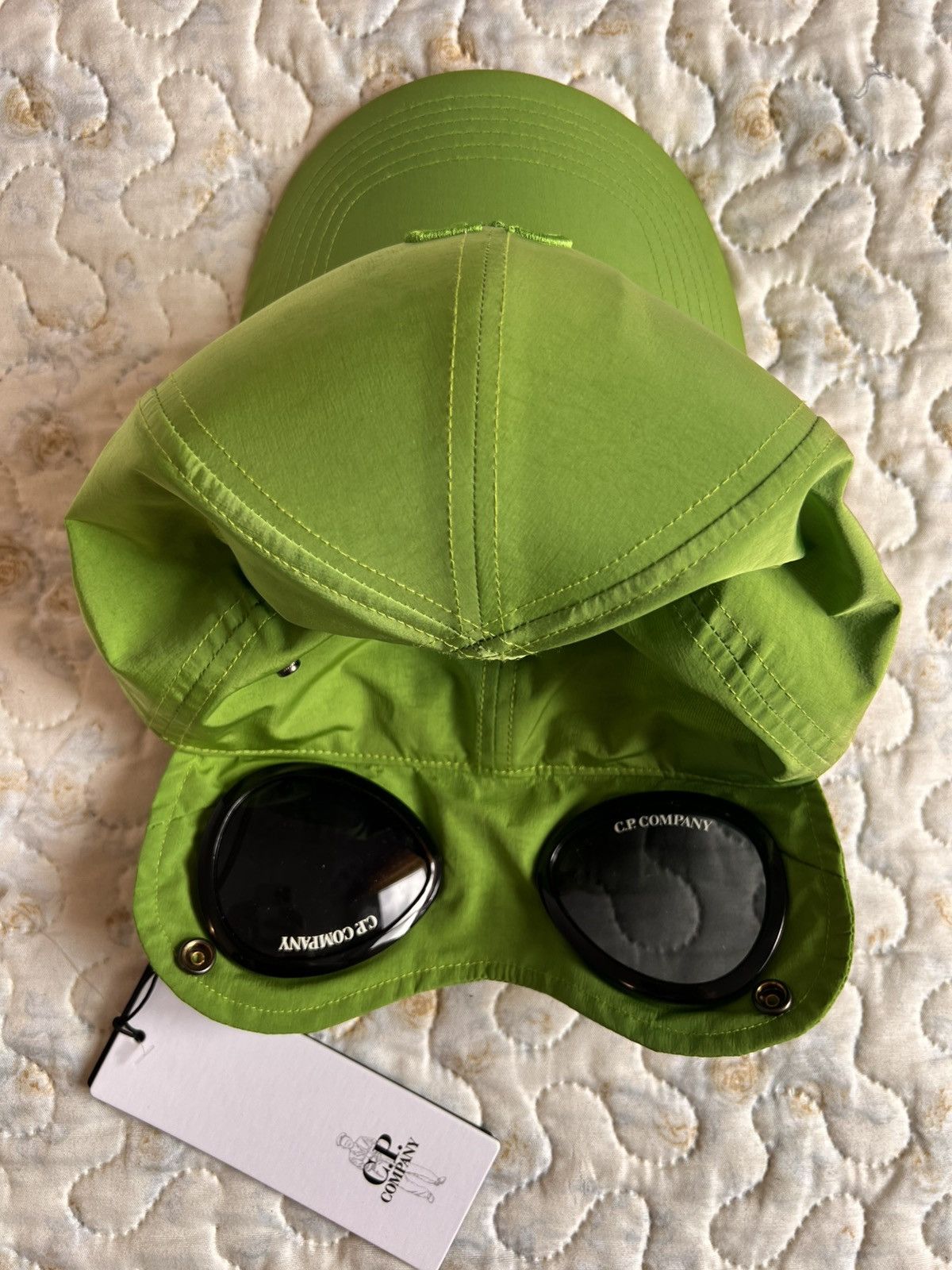 C.P. Company C.P. Company CHROME-R GOGGLE CAP glass hat cap green lime Size ONE SIZE - 1 Thumbnail