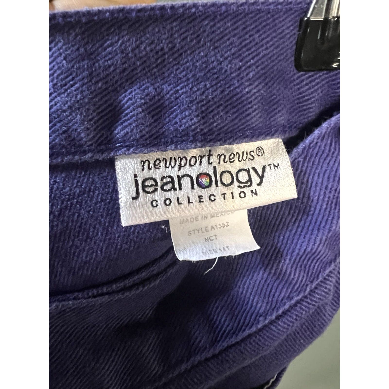 Vintage Jeanology Newport News Womens Purple Straight Leg Tapered Jeans sz 14 Tall Size 24" / US 00 / IT 34 - 3 Thumbnail