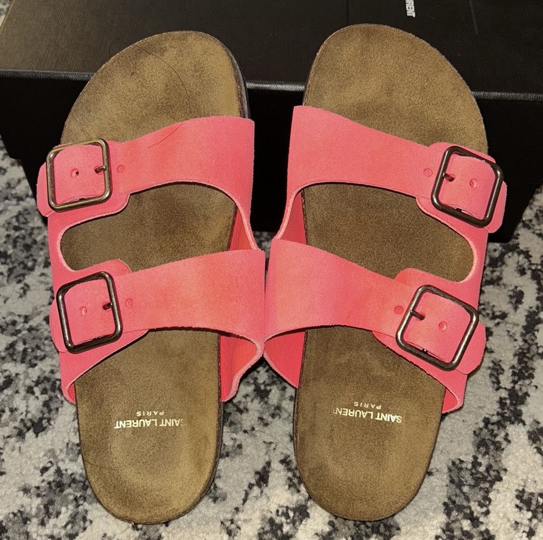 Saint Laurent Paris Saint Laurent Jimmy Buckle Flat Sandals in Suede size 37 Size US 7 / IT 37 - 5 Thumbnail