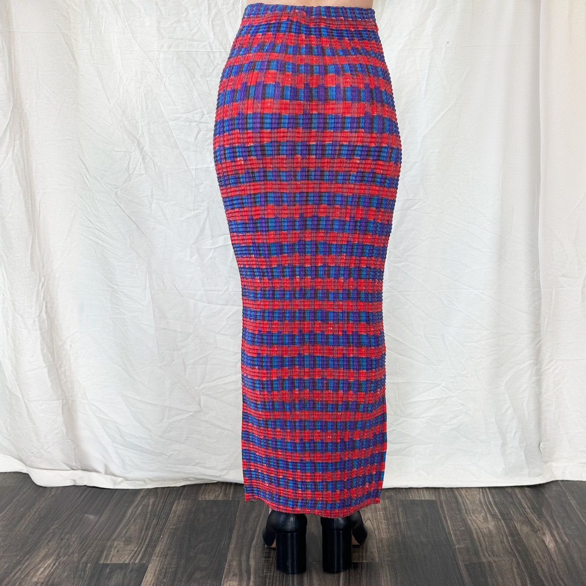Issey Miyake Issey Miyake 90's Plaid Pleated Skirt Size 28" / US 6 / IT 42 - 4 Thumbnail